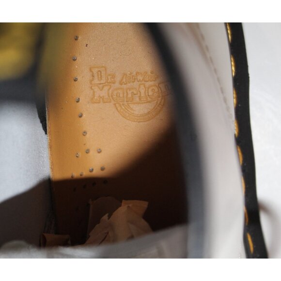 Dr. Martens 1460 White Smooth Leather Boots Womens US 6 / UK 4 EUC Docs 8-Eye 37 - Picture 7 of 12